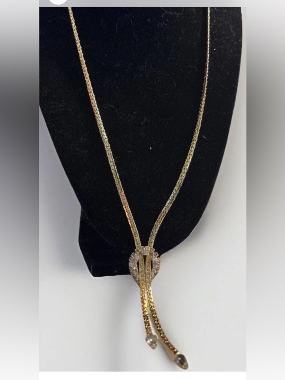 Like New Gold-Tone Knot Lariat Necklace